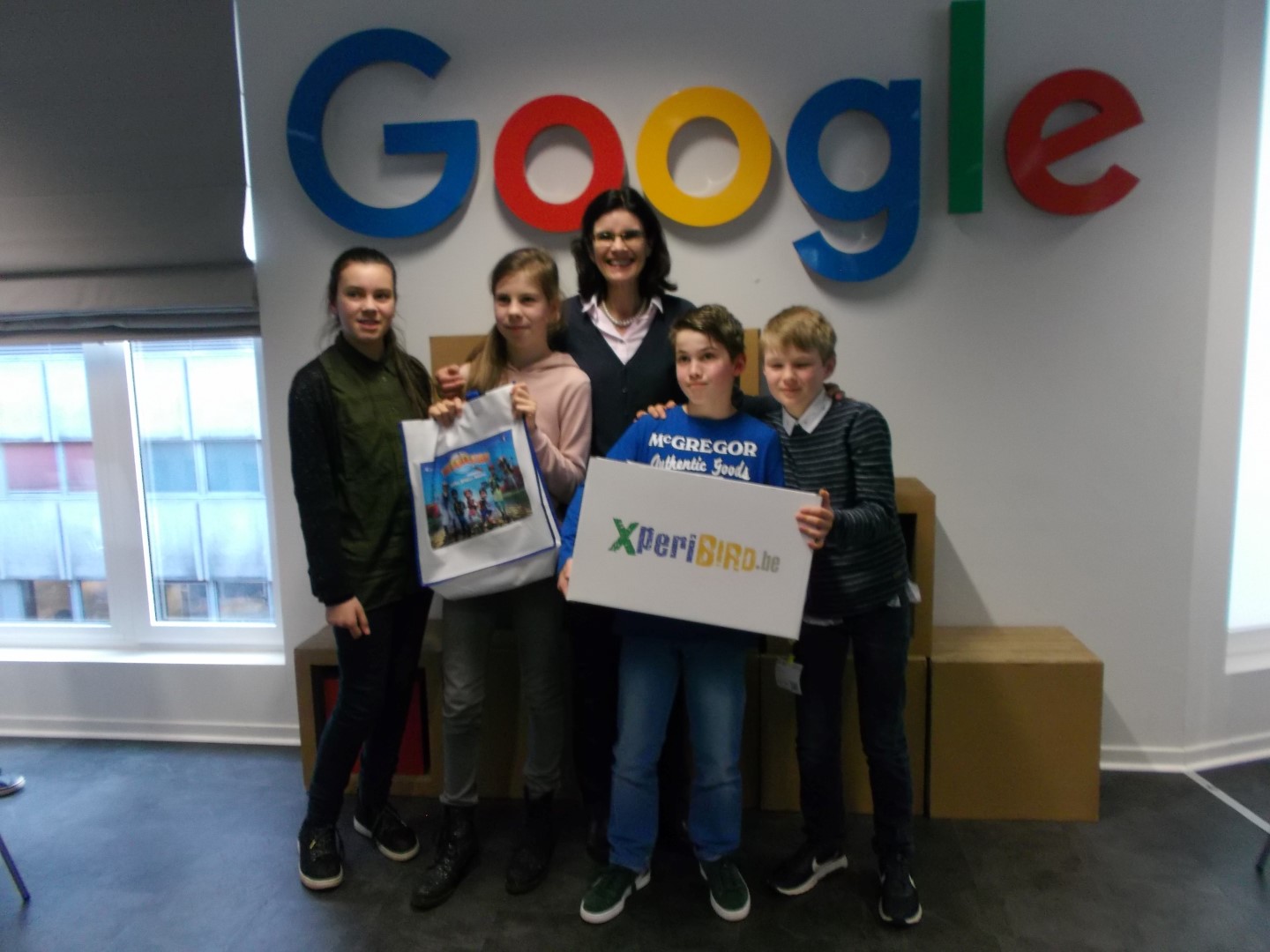 Deelname van een delegatie van 6B aan de halve finale van de Whizzkidsquiz in Google Brussel